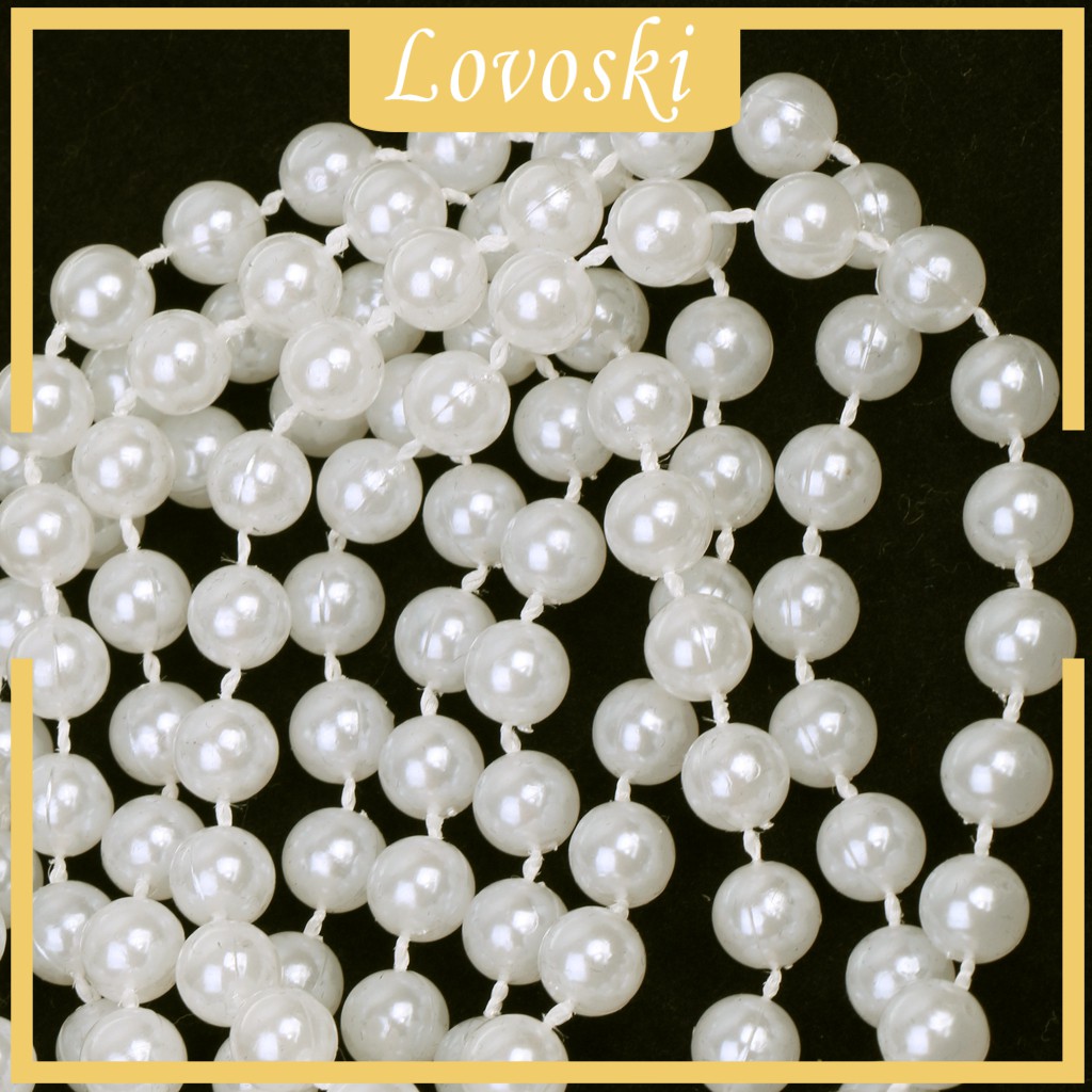 [Lovoski] Vòng Cổ Ngọc Trai Trắng Dài Có Nắp Đậy Dùng Hóa Trang Tiệc Tùng