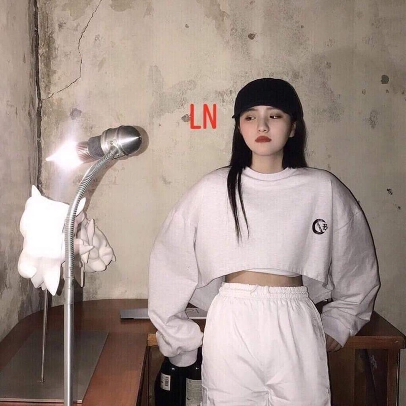 Ao croptop chữ C tay dài LN11