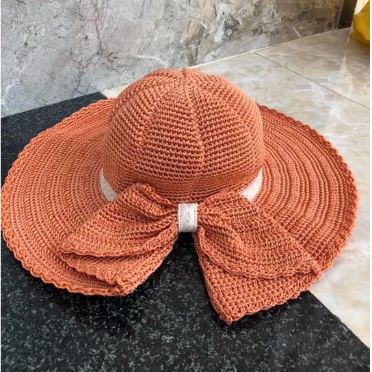 ⚡GIÁ SỐC⚡ Nón handmade rộng vành nơ kiền thân-AVN
