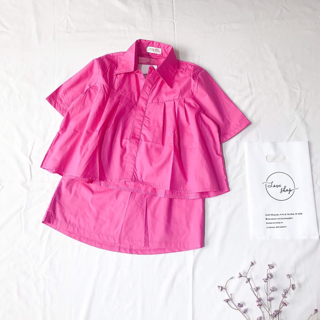Set chân váy và áo babydoll nhiều màu Lovi