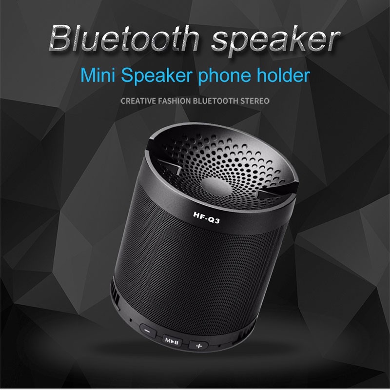 Loa nghe nhạc blutooth đa năng GrownTech HF Q3 bass trầm làm giá đỡ điện thoại