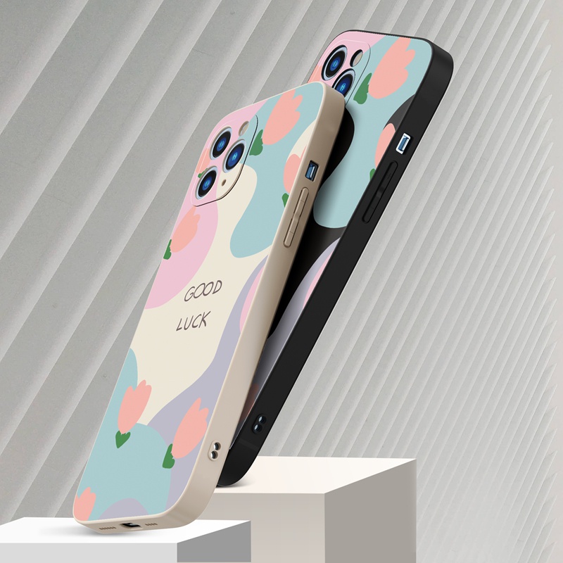 Ốp lưng iphone Ốp điện thoại Suntaiho silicon mềm họa tiết bông hoa cho Iphone 13 12 11 Pro Max X XR Xs Max 7 8 Plus 12mini 13mini