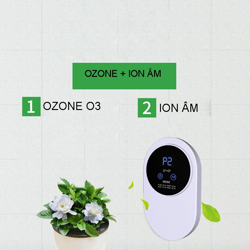 (MẪU MỚI 5V ) Máy lọc không khí Ozone + Ion Âm  MKK1 khử mùi ,khử trùng cho nhà bếp,nhà vệ sinh ,phòng ngủ đến 99%