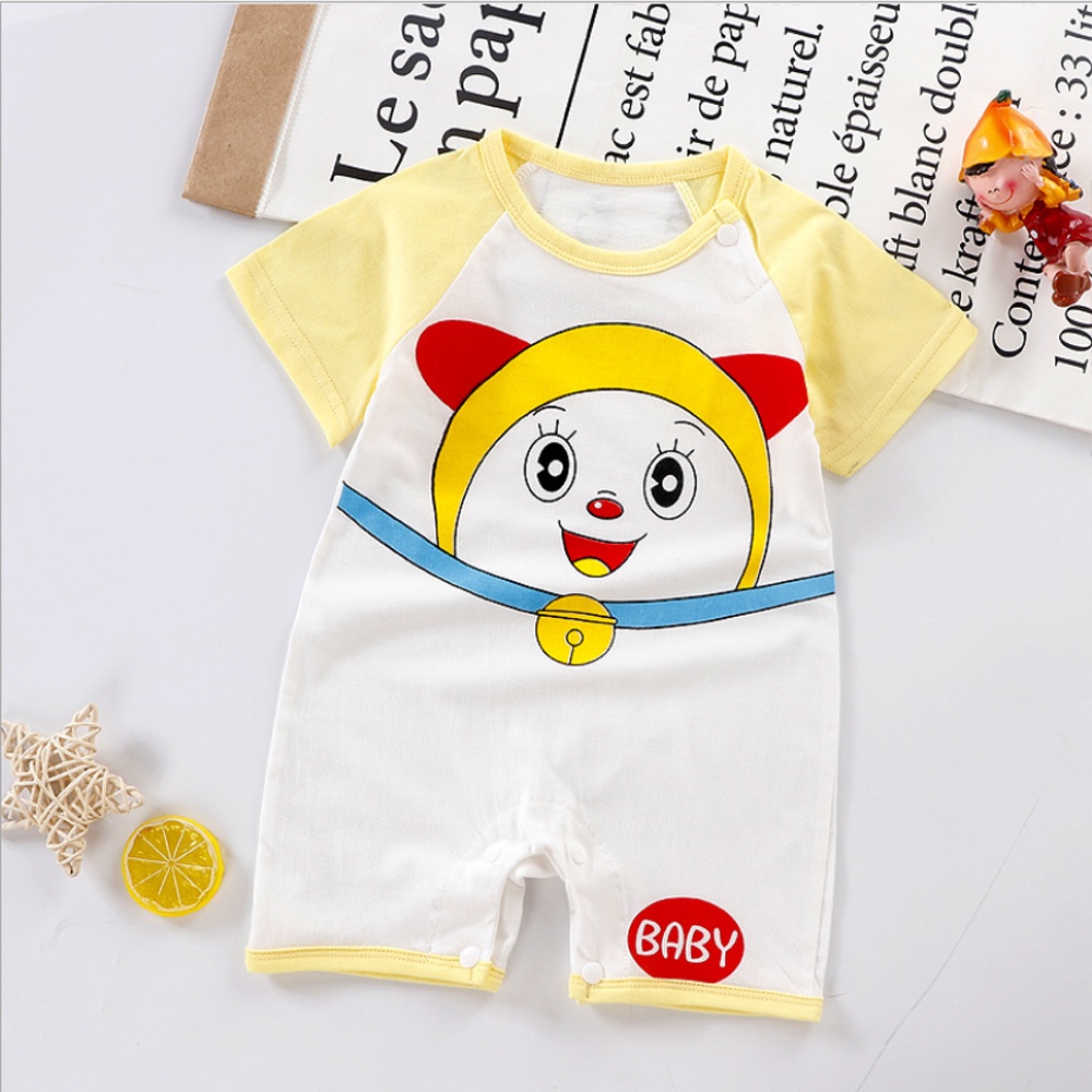 Bodysuit cho bé trai bé gái sơ sinh 0-12 tháng kiểu dáng liền thân ngắn tay hàng Quảng Châu cao cấp _ BD06