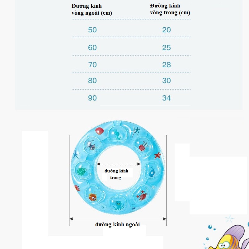 Phao Bơi Tròn Cho Bé 3 Tuổi Đến 10 Tuổi Nhiều Hình