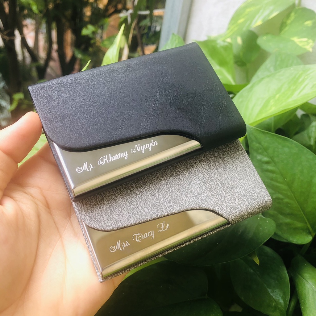 Mẫu Ví Đựng Danh Thiếp Khắc Tên Và Logo Theo Yêu Cầu Của Khách.