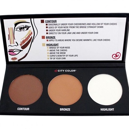 Tạo Khối City Color 3 ô Contour Effects 100g Chính Hãng US Chuyên dùng makeup