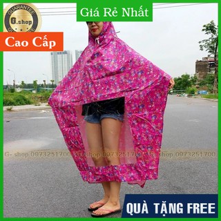Áo mưa choàng Cao cấp : Vải PVC 2 lớp xin - siêu bền - in laser sắc nét