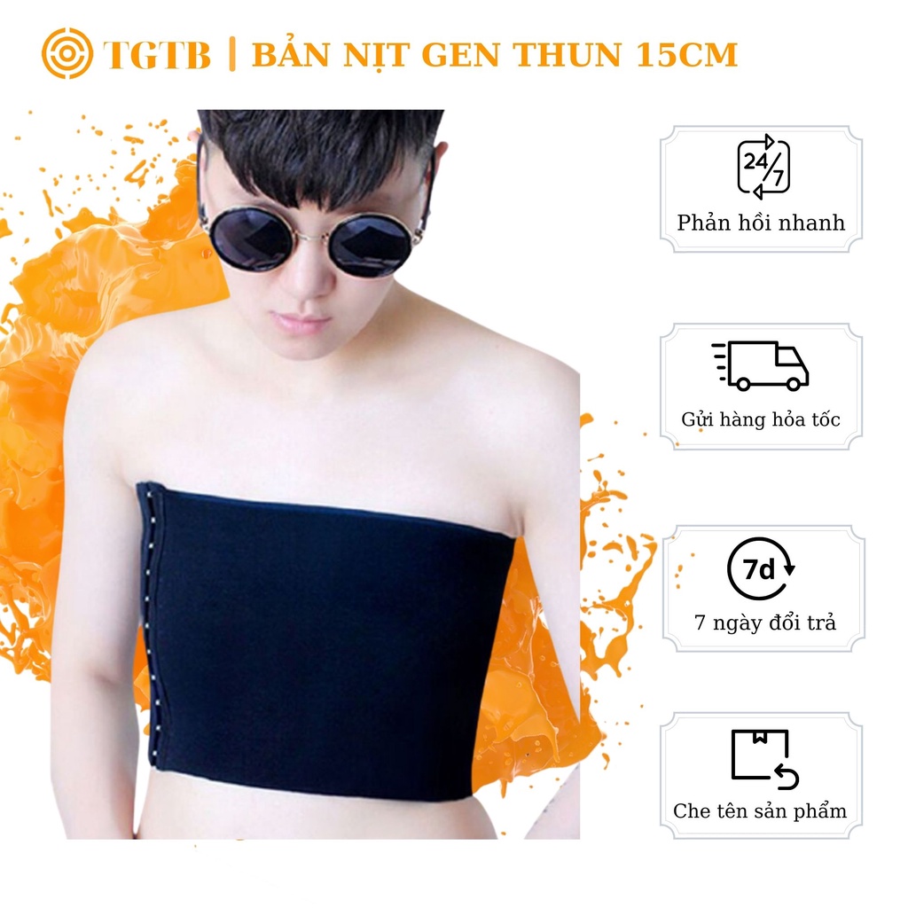 Áo Nịt Ngực Tomboy - Bản Nịt Tomboy ( Gen thun - Không Viền ) 15cm - Bó Sát - Độ Bền Cao