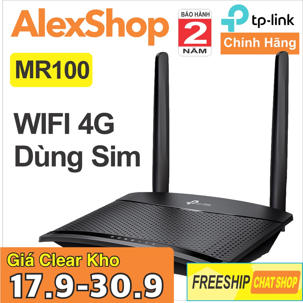 🔥17.9 - 30.9🔥TP-Link MR100 Phát WiFi 4G Chuẩn N Tốc Độ 300 Mbps- Chính Hãng