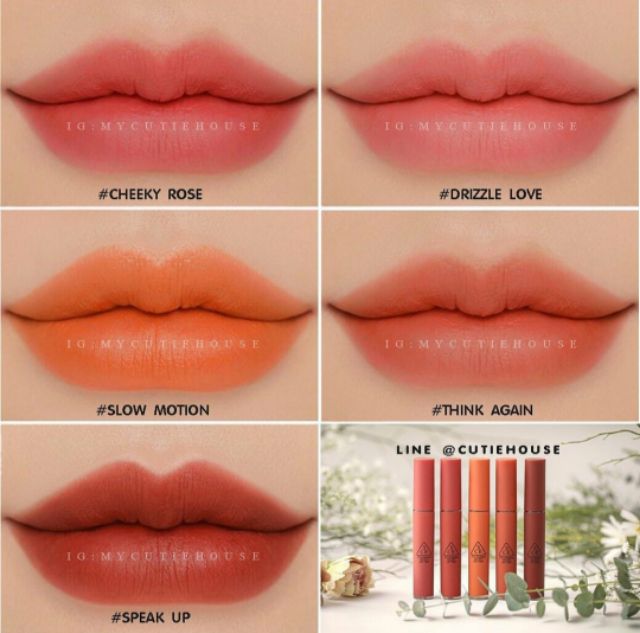 { Màu mới} Son kem 3CE Velvet Lipstick