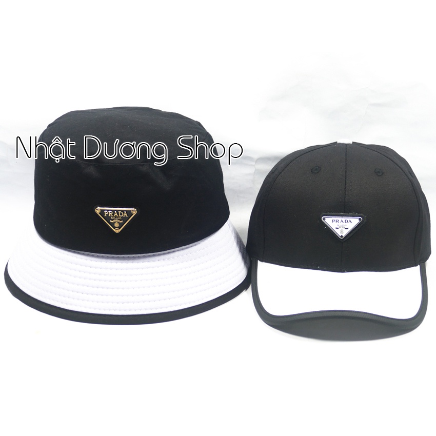 Cặp nón kết lưỡi trai - bucket gắn mặt sắt thời trang cao cấp nam nữ hot trend, làm mưa làm gió hiện nay