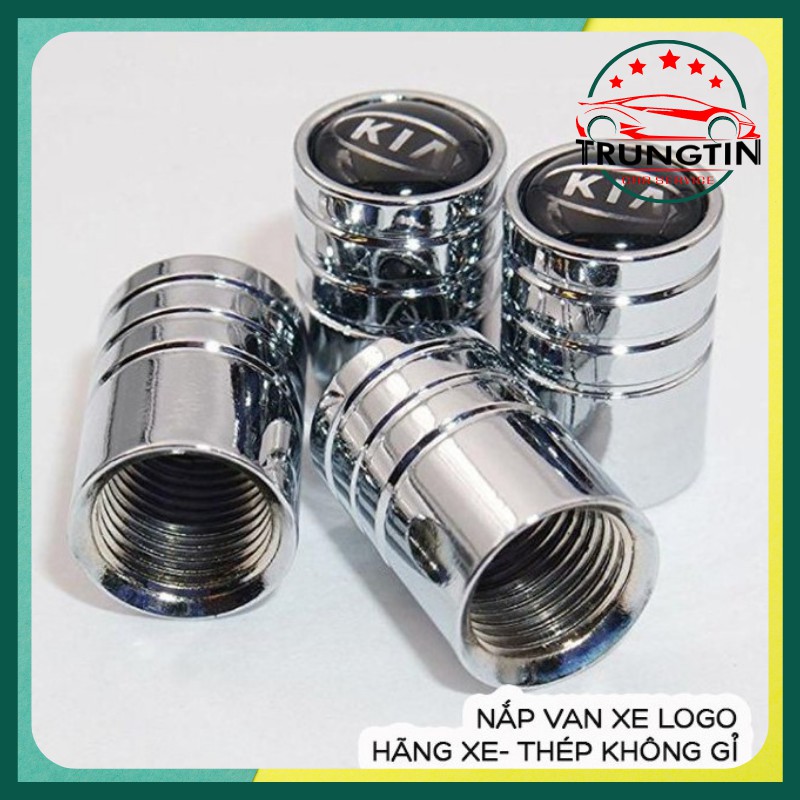 Nắp chụp van xe hơi có logo hãng xe Nắp Bảo vệ Van Bánh Xe ô tô xe hơi bằng kim loại có logo hãng xe.