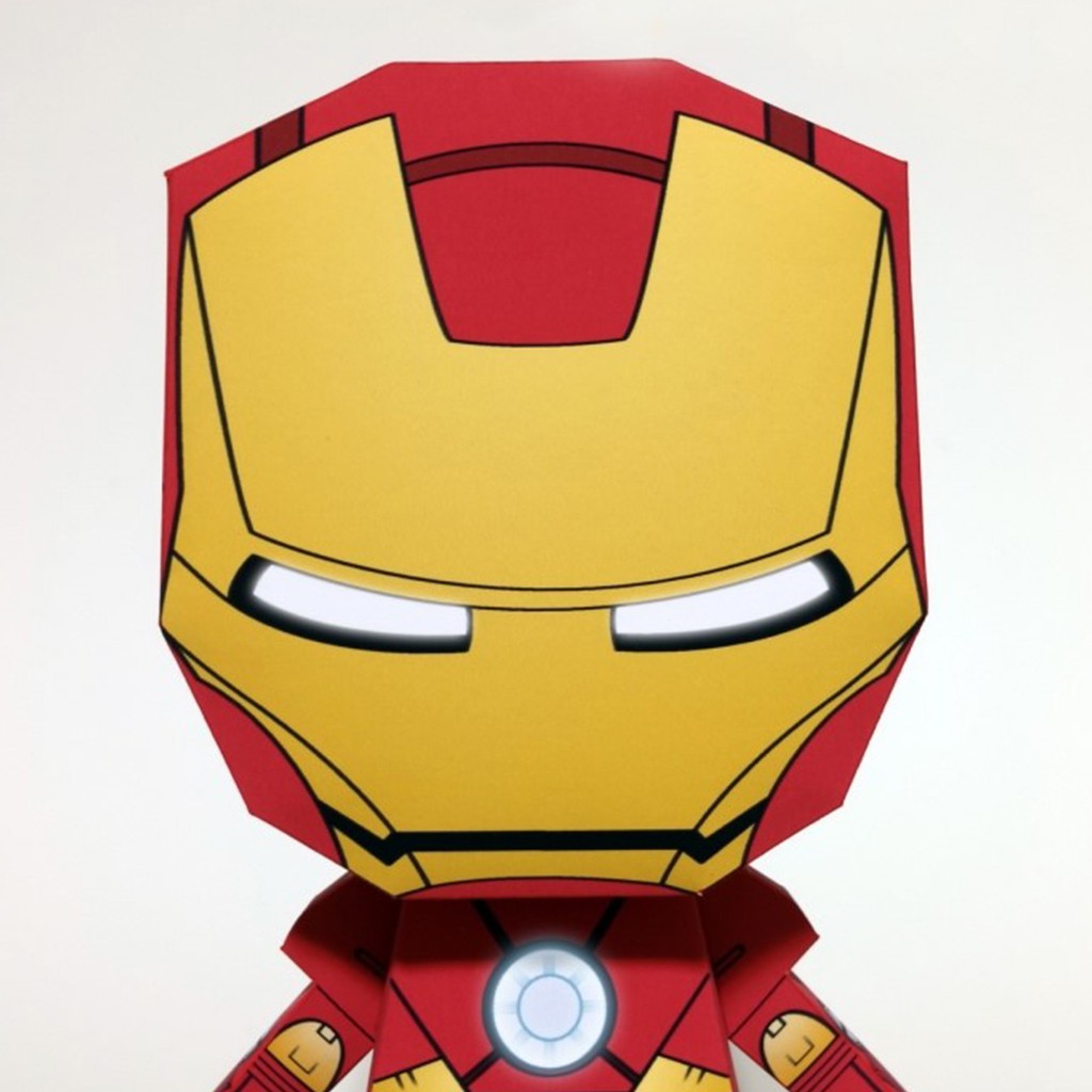 Mô hình giấy Marvel Avengers Robot Chibi Iron Man