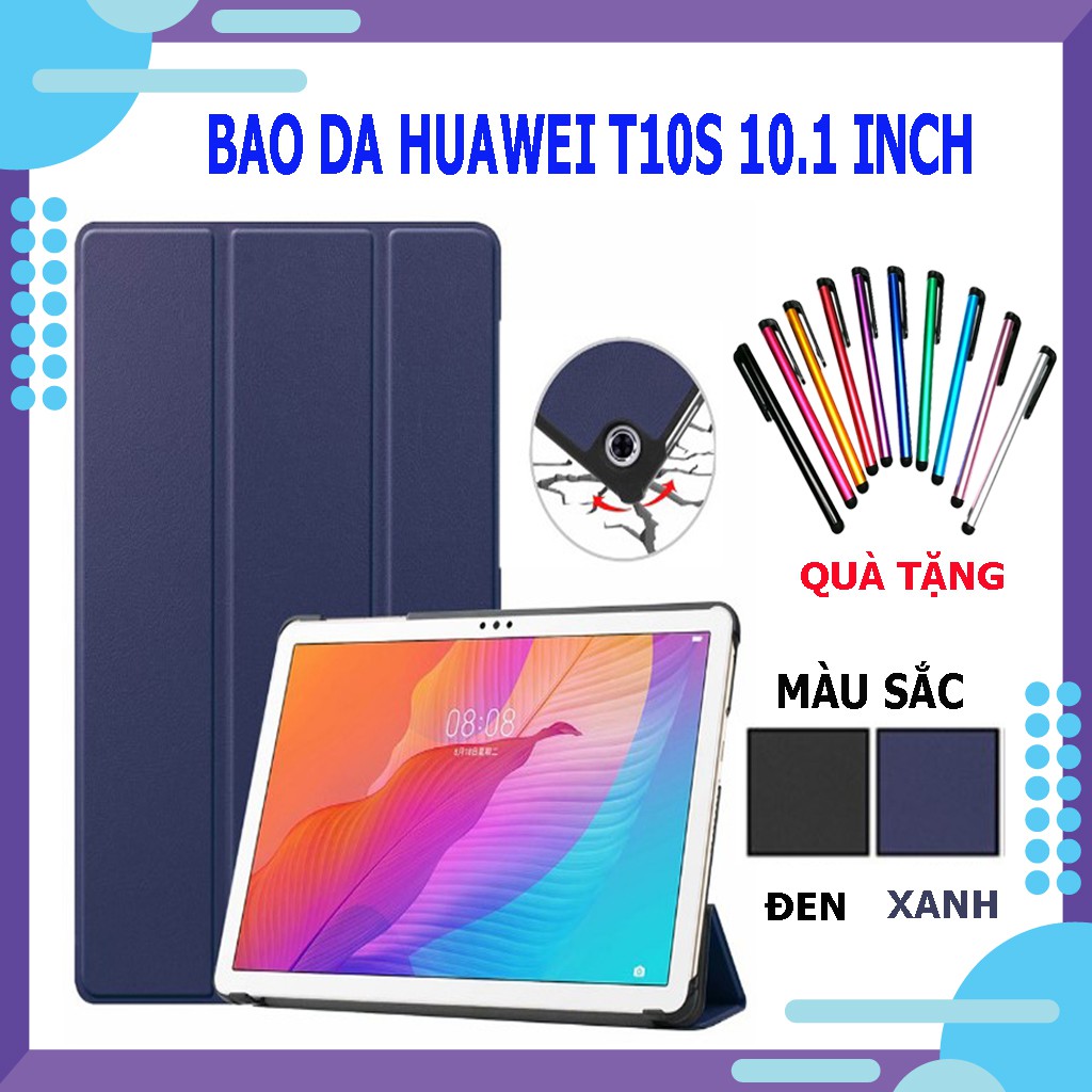 [FREESHIP] Bao da Huawei Matepad T10S ags3-l09 cao cấp | Tặng kèm bút cảm ứng và que chọc sim