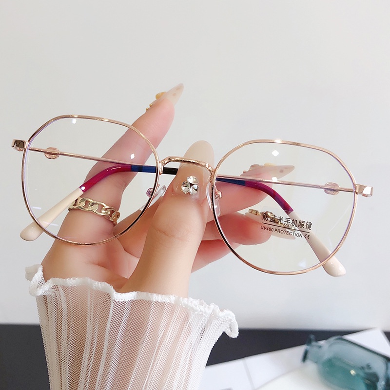 Mắt kính TR90 gọng vuông oversized chống ánh sáng xanh cho nữ