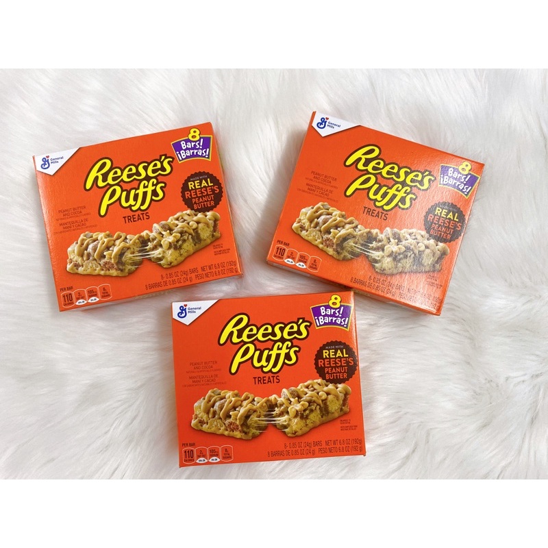 [HÀNG MỸ-XT] Bánh ăn sáng Reese Puff Crunchy vị bơ đậu phộng