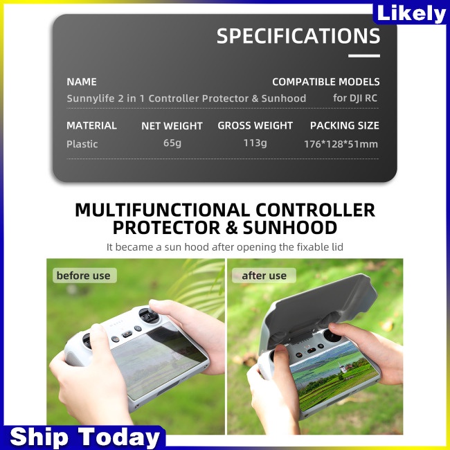 Loa Che Nắng Chống Trầy Xước Cho Tay Cầm Điều Khiển Dji Mini3 Pro Rc