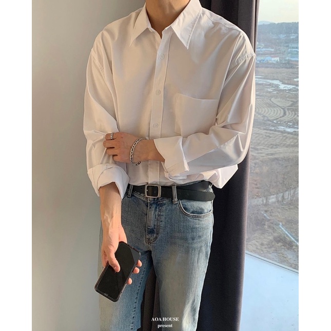 Sơ Mi Trắng Oxford - Hawk Pocket Oxford Shirt