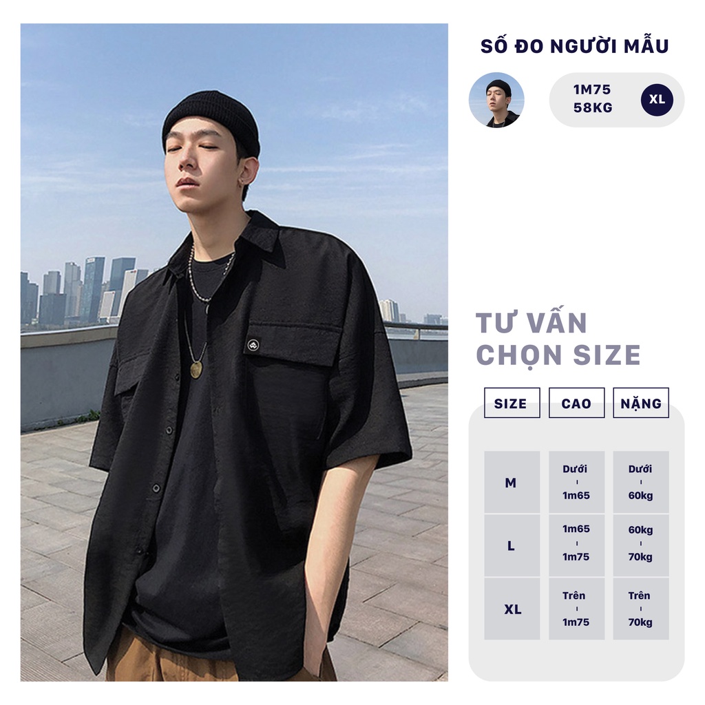Áo sơ mi local brand cộc tay đũi City Cycle chất cotton form rộng nam nữ oversize unisex
