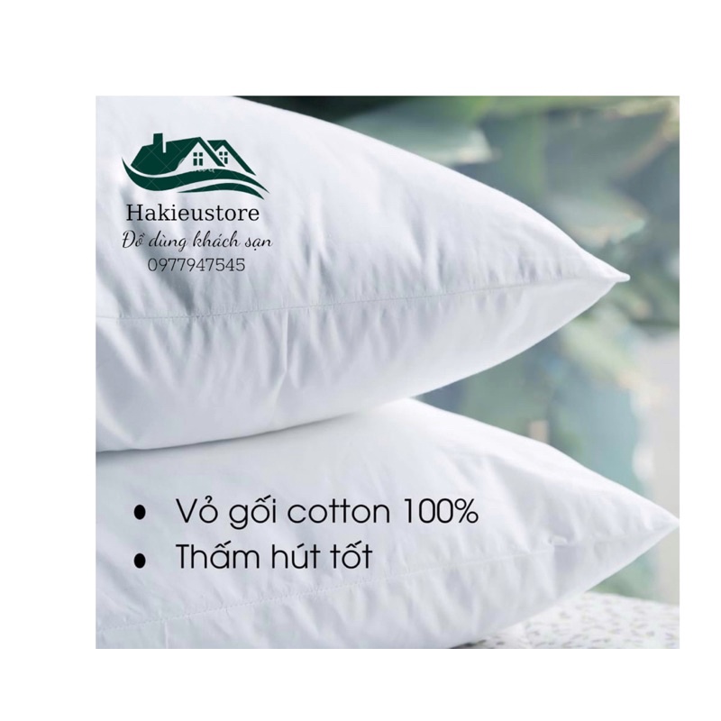 Cặp ruột gối bông gòn ép hơi Vikona Cao cấp 50x70cm