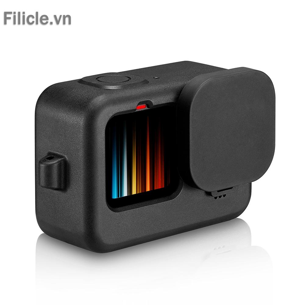 Vỏ bảo vệ bằng silicon màu đen kèm nắp ống kính cho GoPro Hero 9
 | BigBuy360 - bigbuy360.vn