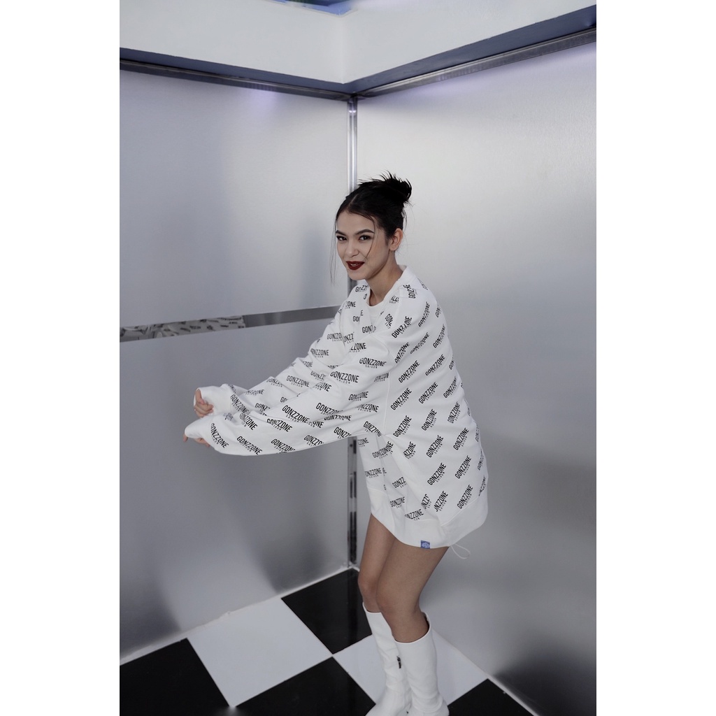 [T2] Áo Sweater Form Rộng Mùa Đông Sweater Gozzone - Màu Trắng