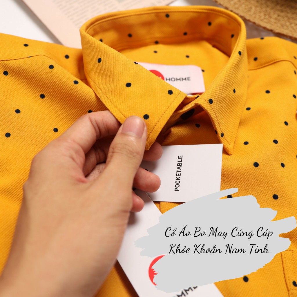 Áo Sơ Mi Nam Chấm Bi Tay Dài Hàn Quốc- Áo Sơ Mi Họa Tiết Hàng Hiệu Gusta-SM3 | BigBuy360 - bigbuy360.vn