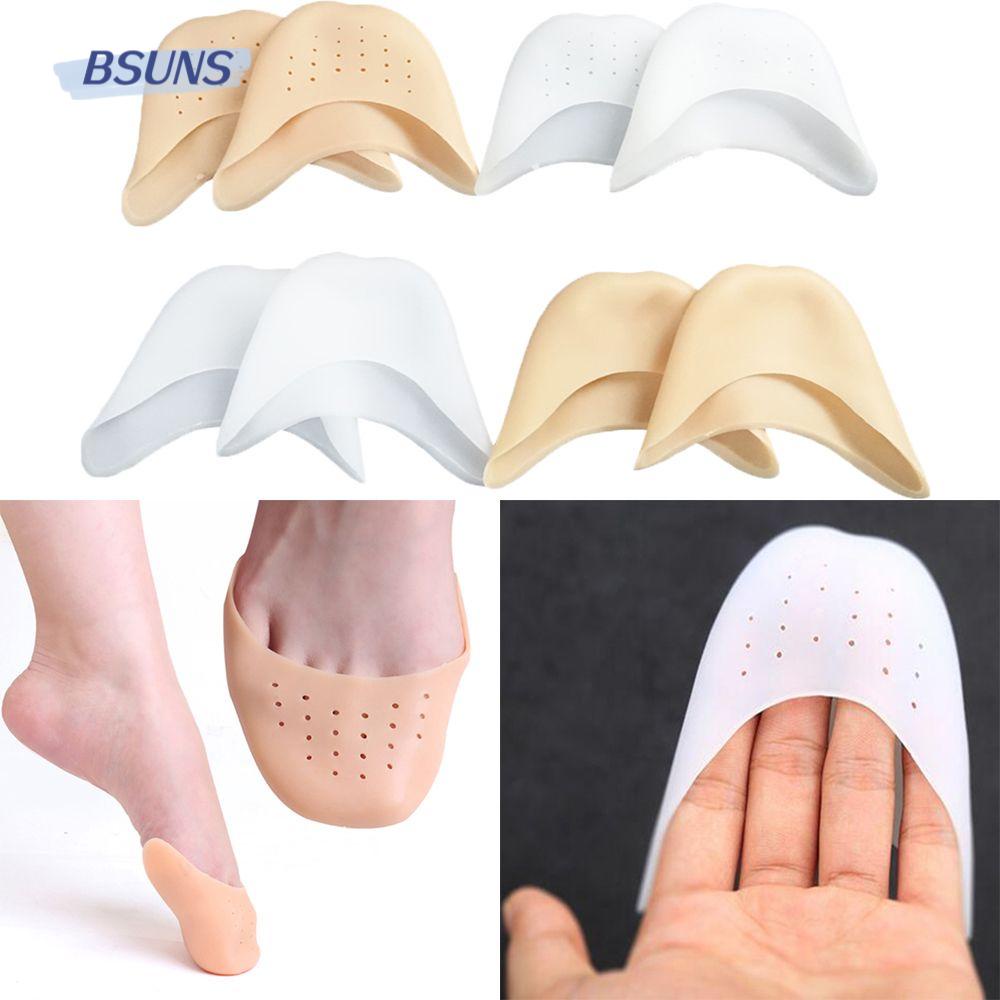 ♕BSUNS♕ Breathable Silicone Gel Toe Pads for Woman Girl Foot Protector Ballet Pointe Dance Toe Cap Cover Foot Care Super Soft Washable Shoe Pads/Multicolor