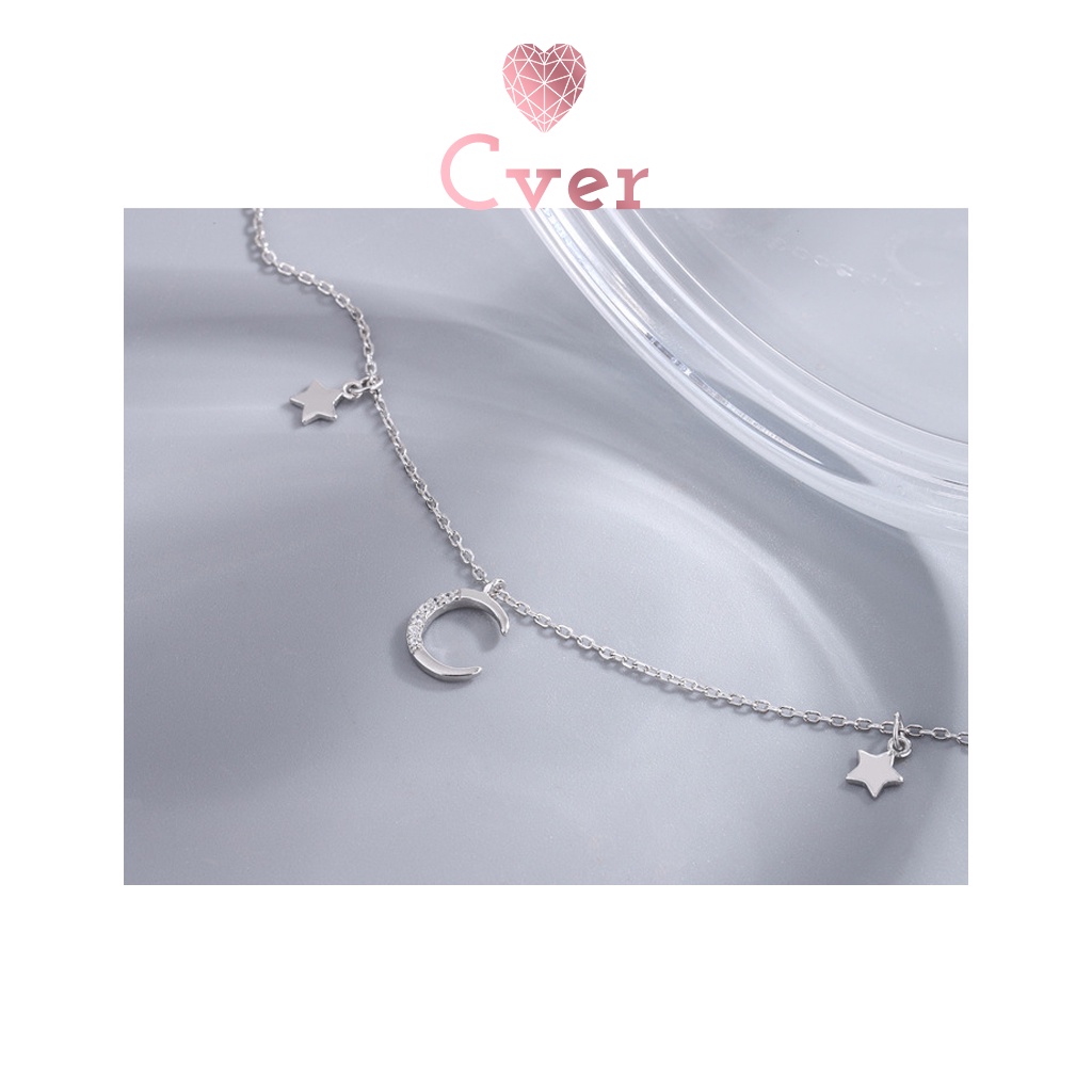 Lắc tay bạc Cver Silver S925 thiết kế mặt trăng và những ngôi sao nhỏ xinh xắn LT-A49