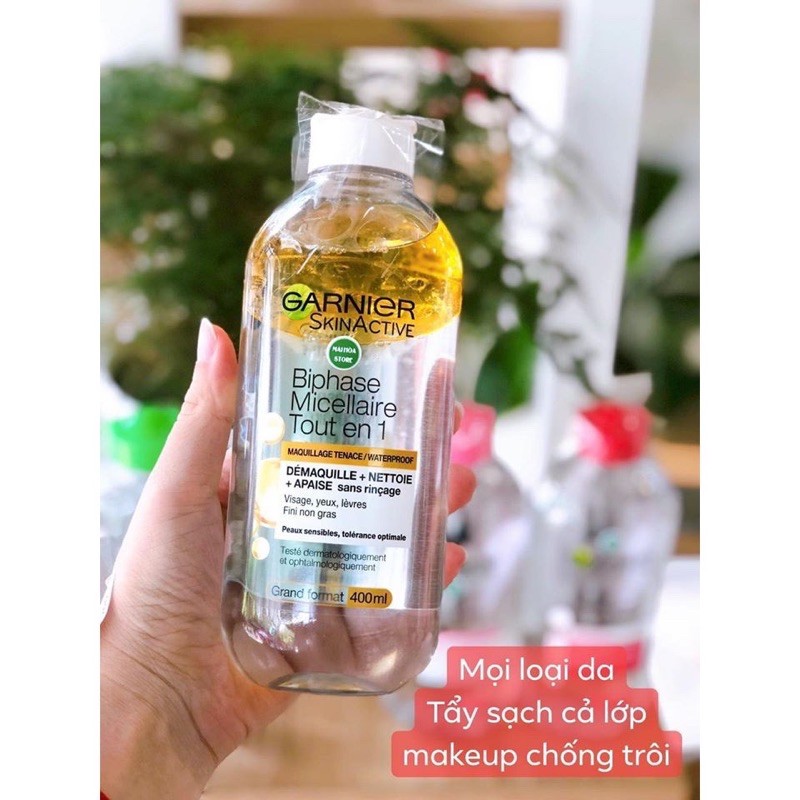 Tẩy Trang Garnier Solution Micellaire 400ml, - Garnier