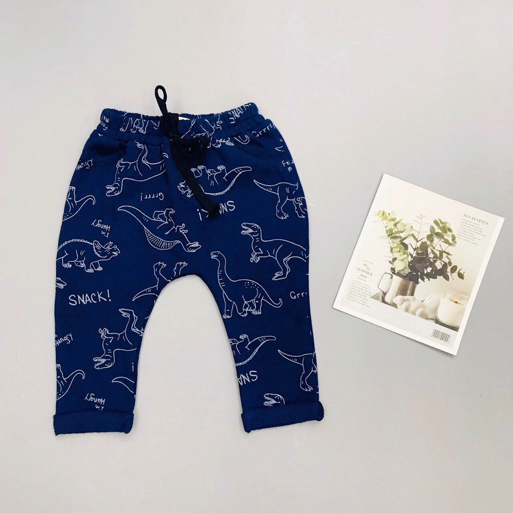 Quần dài bé trai, quần nỉ bé trai, chất da cá có nhiều màu, size 1-5T- SUNKIDS