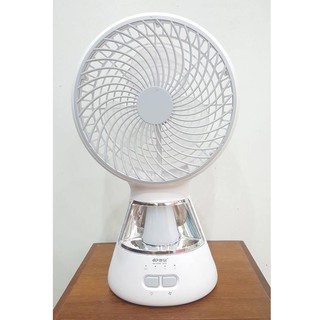 Quạt để bàn tích điện có đèn led km-f0296