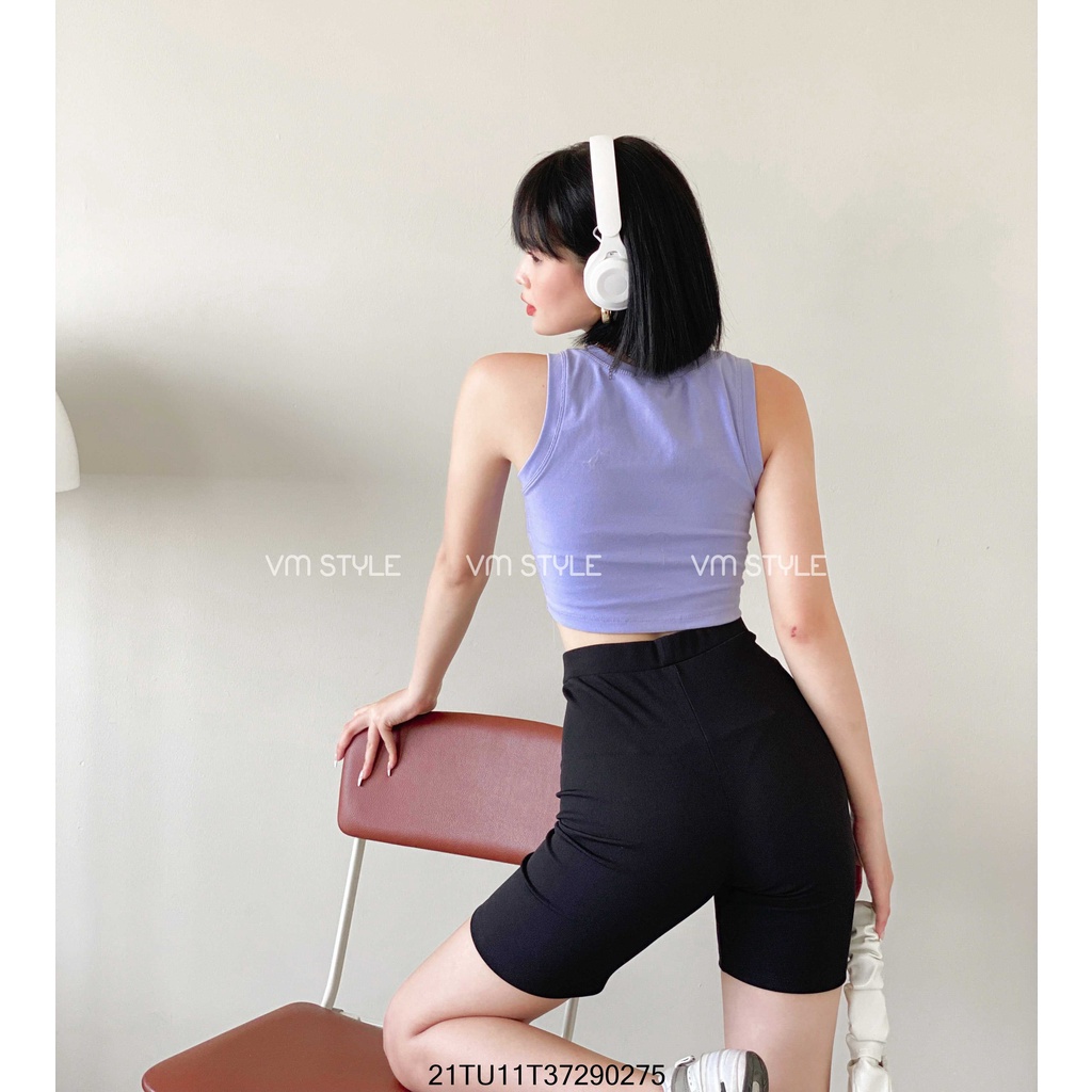 Áo thun sát nách VM STYLE trơn croptop trẻ trung, năng động thời trang ulzzang Hàn Quốc 21TU11T372902