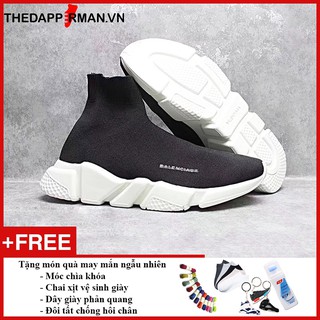 (ẢNH THẬT) giày thể thao balen Speed  cao cổ chun nam nữ _ Balen Đế Đen, Trắng
