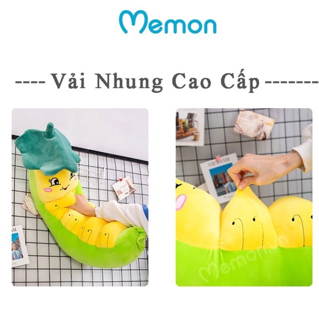 Gối con sâu xanh lá sen 3D ( có ảnh thật và video)