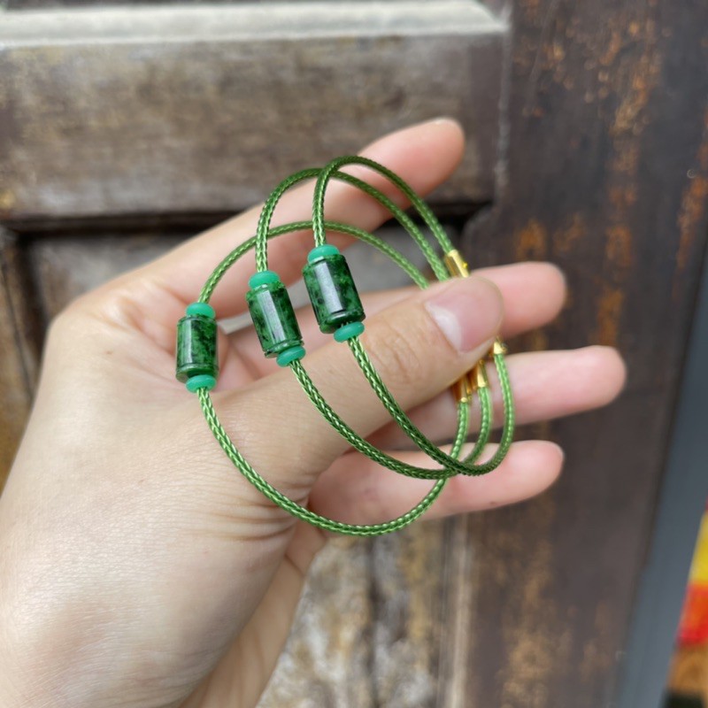 Vòng Tay Lu Thống Xanh Mini Dây Cáp Cao Cấp - Giúp hanh thông công việc, làm ăn thuận lợi, bình an may mắn