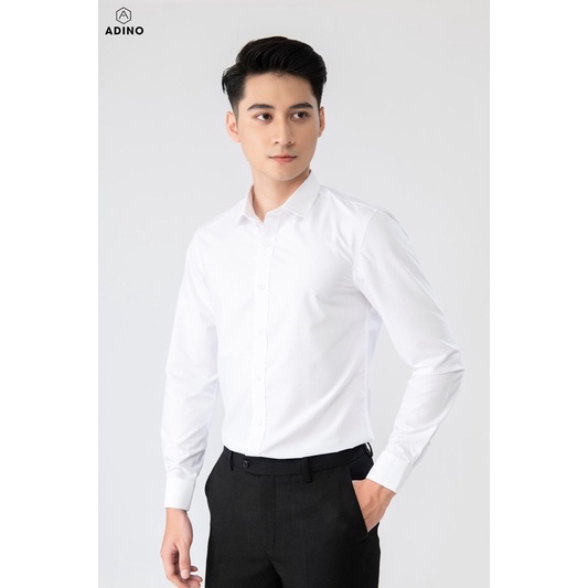 Áo sơ mi trắng nam thời trang kiểu dáng hàn quốc sang trọng lịch lãm