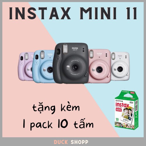 Instax Mini 11-Máy chụp ảnh lấy ngay Fujifilm Instax Mini 11- Tặng kèm 1 pack film