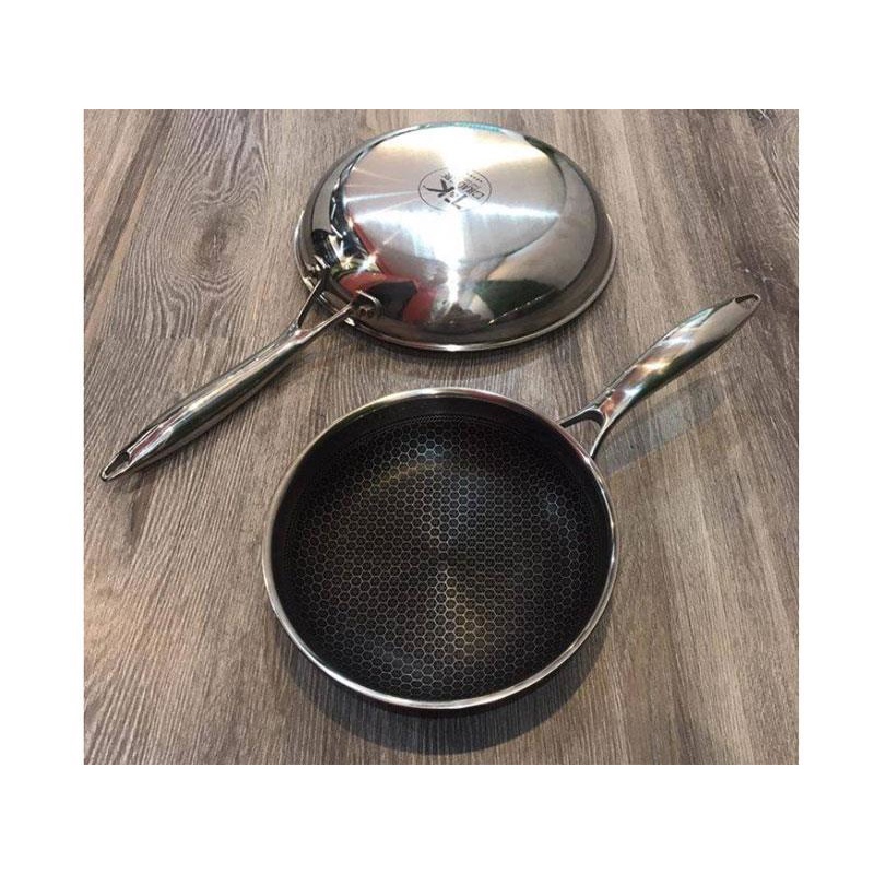 CHẢO CHỐNG DÍNH TỔ ONG CÁN KIM LOẠI - SÂU LÒNG 32CM