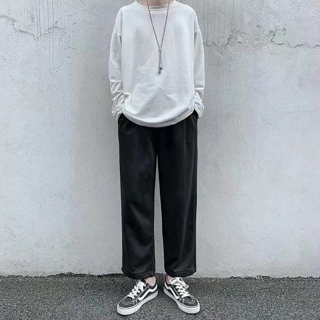 Quần Dài Ống Rộng Thời Trang Hàn Quốc Cá Tính quần jogger nữ thời trang quần jogger nỉ unisex from rộng quần jogger nam