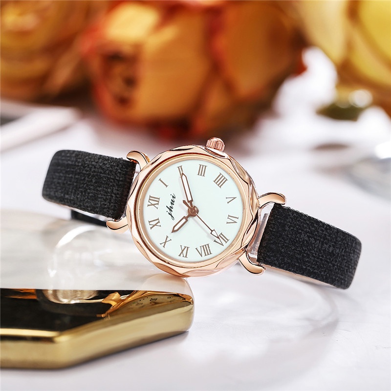 Đồng Hồ Quartz Dây Da Thời Trang Cho Nữ