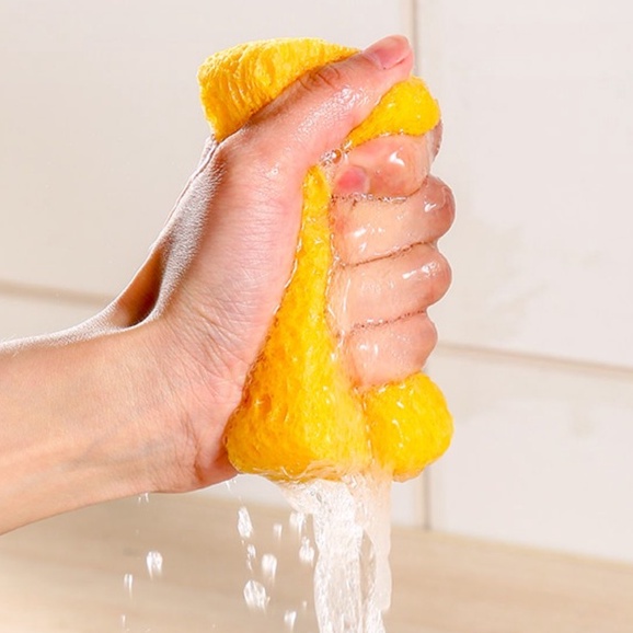 Mút Rửa Chén Bằng cotton Bột Gỗ Tự Nhiên Dày Dặn Chống Dính Thấm Nước Chống Dầu