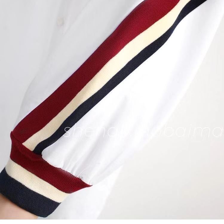 Áo Sơ Mi Tay Dài Giả Hai Lớp Dáng Rộng Phong Cách Hàn Quốc Thời Trang Mùa Xuân Cho Nữ Size S-3Xl