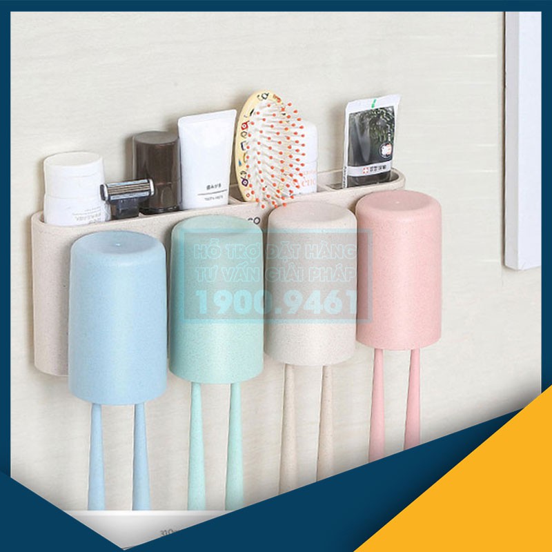 Giá để bàn chải ECOCO kèm 4 cốc cao cấp 9266