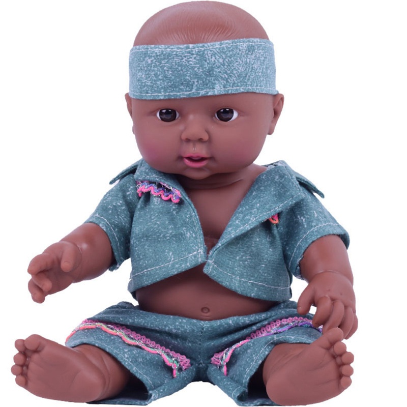 Bộ 12 Búp Bê Em Bé Đang Ngủ Như Thật Mềm Mại Phong Cách Châu Phi Đáng Yêu