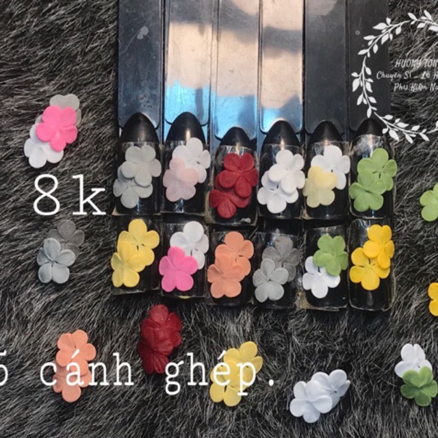 8k/1b _ 5 Cánh Ghép, Hoa bột Nail, ( 16k/2 bông_ bán từ 2 bông)