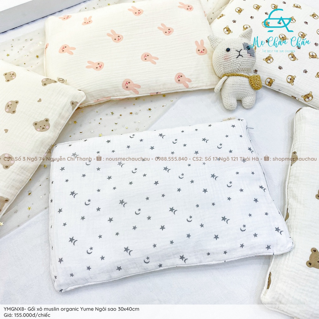 Gối Xô Muslin Organic Yume Kích Thước 30*40cm