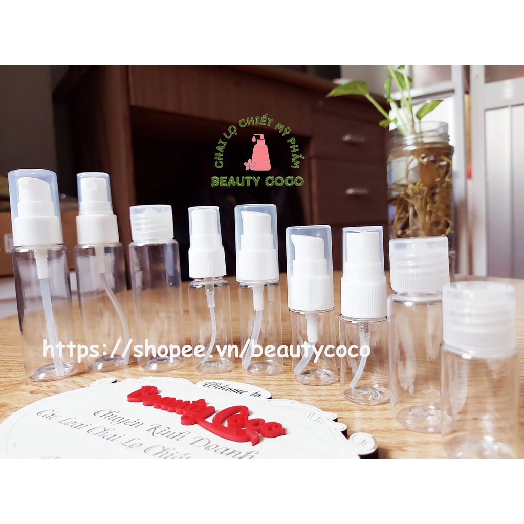 Chai Nhựa Xịt Ấn Giọt Phun Sương Nắp Bật 10ml 20ml 30ml
