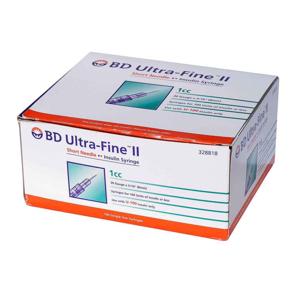 Bơm tiêm tiểu đường isulin BD Ultra Fine II - made in usa Chính hãng 1cc 0.5cc 0.3cc